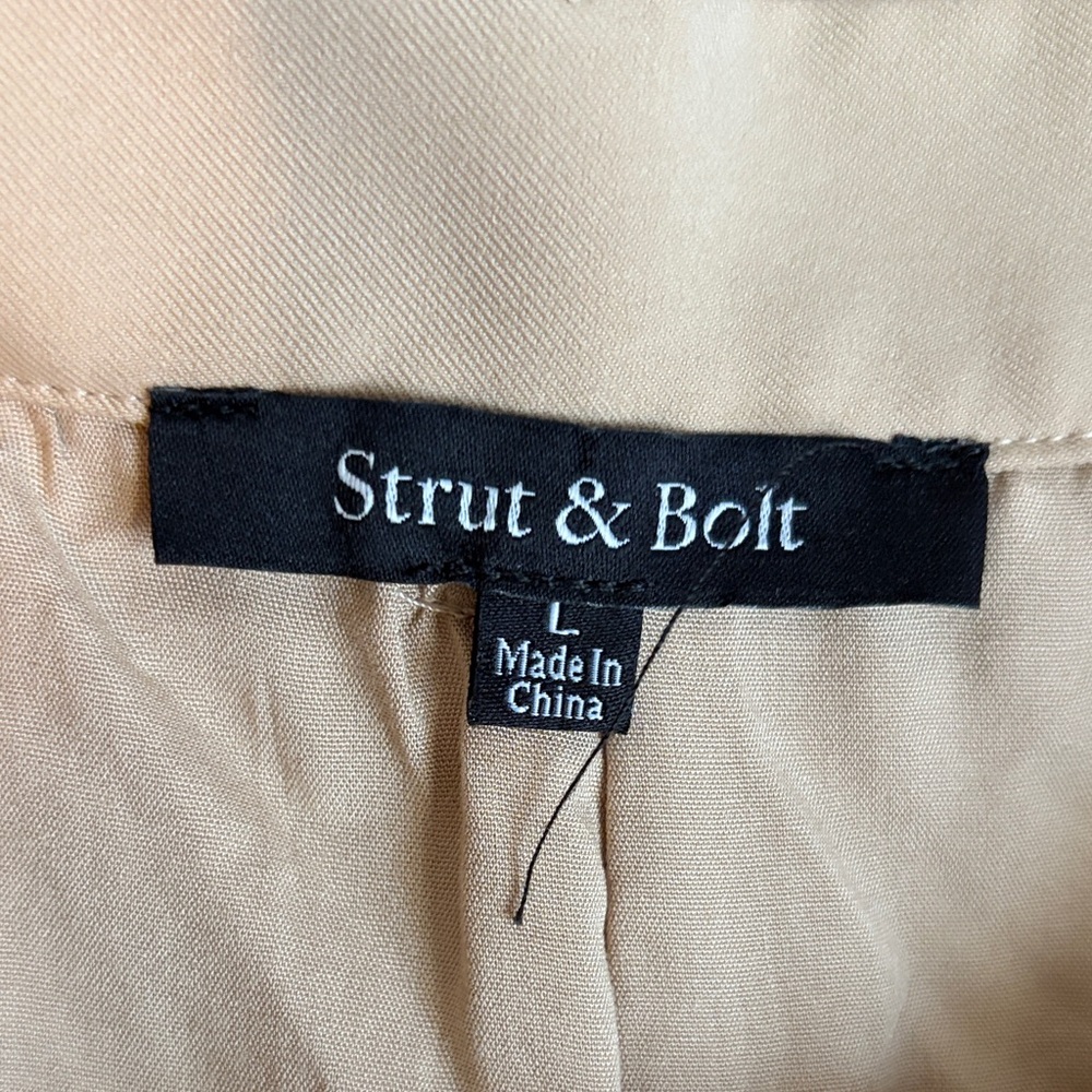 NWOT Strut & Bolt High Waist Tan Fringe Women's Shorts country western size L - Picture 4 of 13